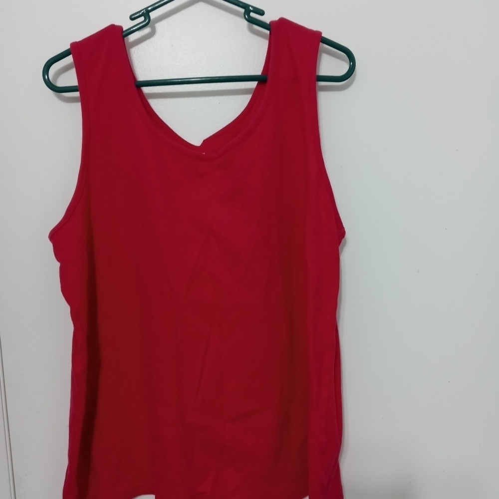 Land's End Pink Tank Top Size Xl 100%Cotton